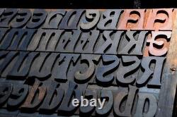 ART NOUVEAU Eckmann letterpress wood printing blocks 155pcs 2.83 wooden type