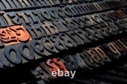 ART NOUVEAU Eckmann letterpress wood printing blocks 155pcs 2.83 wooden type