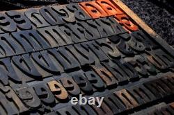 ART NOUVEAU Eckmann letterpress wood printing blocks 155pcs 2.83 wooden type