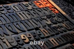 ART NOUVEAU Eckmann letterpress wood printing blocks 155pcs 2.83 wooden type