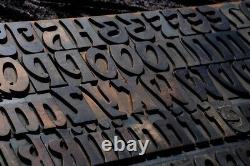 ART NOUVEAU Eckmann letterpress wood printing blocks 155pcs 2.83 wooden type
