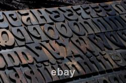 ART NOUVEAU Eckmann letterpress wood printing blocks 155pcs 2.83 wooden type