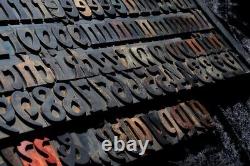 ART NOUVEAU Eckmann letterpress wood printing blocks 155pcs 2.83 wooden type