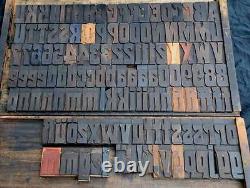 ART NOUVEAU letterpress wood printing blocks 128pcs 3.54 wooden type print