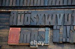 ART NOUVEAU letterpress wood printing blocks 128pcs 3.54 wooden type print