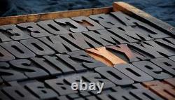 ART NOUVEAU letterpress wood printing blocks 128pcs 3.54 wooden type print