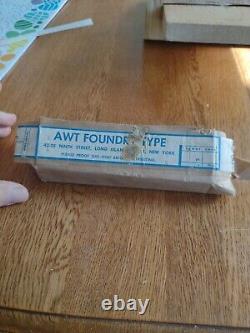 AWT FOUNDRY TYPE Letterpress Type for printing LOWER CASE