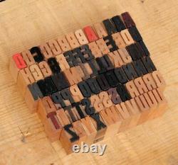 A-Z alphabet 0.55 letterpress wooden printing blocks wood type vintage print