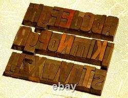 A-Z alphabet 2.13 letterpress wooden printing blocks wood type Vintage printer