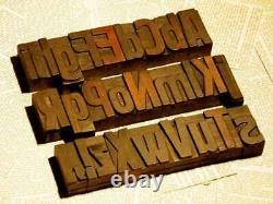 A-Z alphabet 2.13 letterpress wooden printing blocks wood type Vintage printer