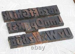 A-Z alphabet 2.83 letterpress wooden printing blocks wood type Vintage shabby