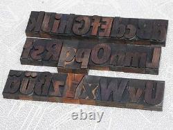 A-Z alphabet 2.83 letterpress wooden printing blocks wood type Vintage shabby