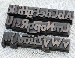 A-Z letterpress printing blocks type vintage printer letter typography antique
