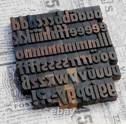 A-z alphabet 1.42 letterpress wooden printing blocks wood type Vintage printer