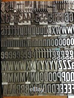 Alphabet Metal Letterpress Type Poster 60pt Alternate Gothic MM68 16#