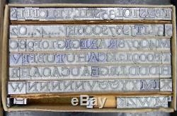 Alphabets Metal Letterpress Print Type 30pt HADRIANO Stone Cut ML24 4#