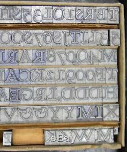 Alphabets Metal Letterpress Print Type 30pt HADRIANO Stone Cut ML24 4#