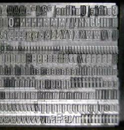 Alphabets Metal Letterpress Print Type ATF 24pt Whedons Gothic Outline MM46 6#