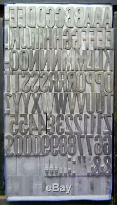 Alphabets Metal Letterpress Type 72pt Alternate Gothic BOLD Cond ML86 10#