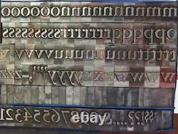Alphabets Metal Letterpress Type Poster Headline 72pt Garamond Bold MM76 26#