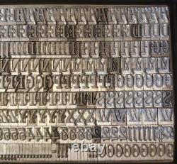 Alphabets Vintage Metal Letterpress Print Type 24pt Glyptic Condensed A87 6#