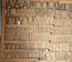 Alphabets WOOD Letterpress Type Hamilton 12line 2 Ben Franklin 141pc V49 10#