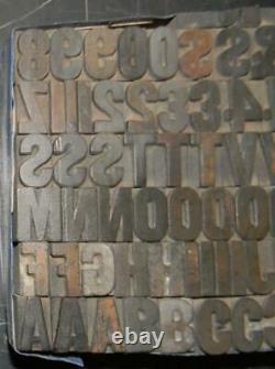 Alphabets WOOD Letterpress Type Hamilton 4line 5/8 Gothic Bold MW20 2#