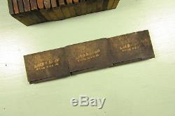 American WT Letterpress Wood Type Blocks French Clarendon 1-3/8 inch Uppercase