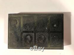 Antique 1870 US Postage Stamp Die Copper & Wood Printing Plate