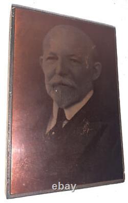 Antique 1900's MayFlower Descendant Dr. Henry Barton Jacobs Copper Print Block