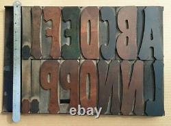 Antique 6 Wood Type Letterpress Printing Kelsey Vandercook