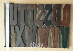 Antique 6 Wood Type Letterpress Printing Kelsey Vandercook