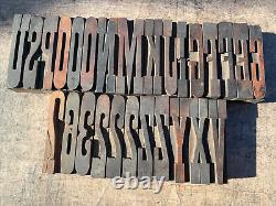 Antique American Letterpress Wood Type 18 Pica