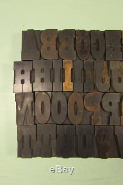 Antique Clarendon Page & Co Letterpress Blocks Wood Type 2 inch Uppercase
