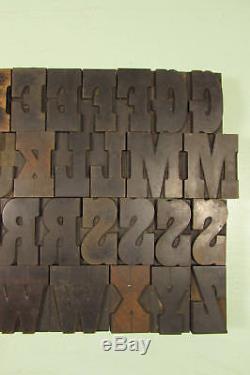 Antique Clarendon Page & Co Letterpress Blocks Wood Type 2 inch Uppercase