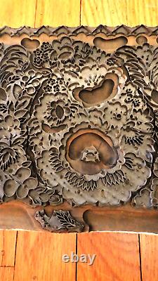 Antique French Textile Wood Blocks -BIANCHINI FERIER- 3 Hand-carved Art Designs