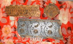 Antique French Textile Wood Blocks -BIANCHINI FERIER- 3 Hand-carved Art Designs