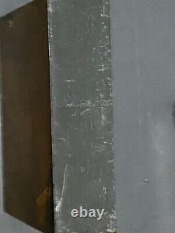 Antique Hand Engraved Wood Printing Block Robed Girl w Flowers l9th Cent FRENCH