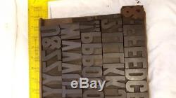 Antique Letterpress Gothic San Serif Wood Type sorts 10 line (1-2/3)q90
