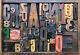 Antique Letterpress Printers Wood Type Mix 72 Pieces With Full Alphabet & Numbers
