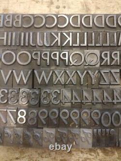 Antique Lot, Vintage Typeset Letters, Numbers, Symbols (Grp E)