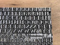 Antique VTG 18pt Fancy Ornate Gallia Letterpress Print Type A-Z Letter # Set