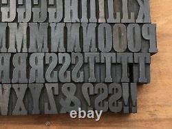 Antique VTG Hamilton Clarendon Wood Letterpress Print Type Block A-Z Letters Set