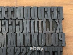 Antique VTG Hamilton Clarendon Wood Letterpress Print Type Block A-Z Letters Set