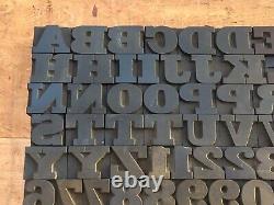 Antique VTG Vanderburgh Wells Wood Letterpress Print Type Block Letters #s Set