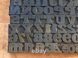 Antique VTG Vanderburgh Wells Wood Letterpress Print Type Block Letters #s Set