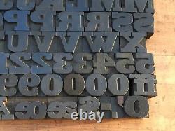 Antique VTG Vanderburgh Wells Wood Letterpress Print Type Block Letters #s Set