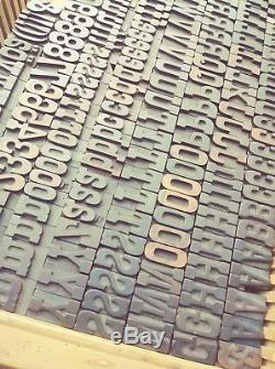 Antique Vanderburgh Wells & Co Wood Type Vandercook LETTERPRESS Printing 1