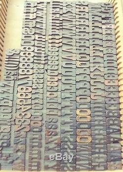 Antique Vanderburgh Wells & Co Wood Type Vandercook LETTERPRESS Printing 1