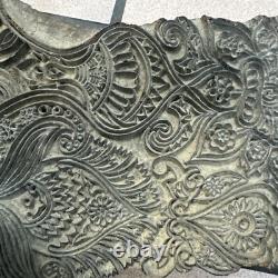 Antique Wooden hand carved Printing Stamp Block for Fabrics Printing 13x 10.25